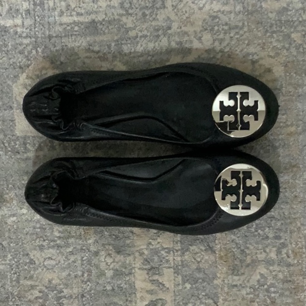 Tory Burch Claire Ballet Flat, black, size 7.5.